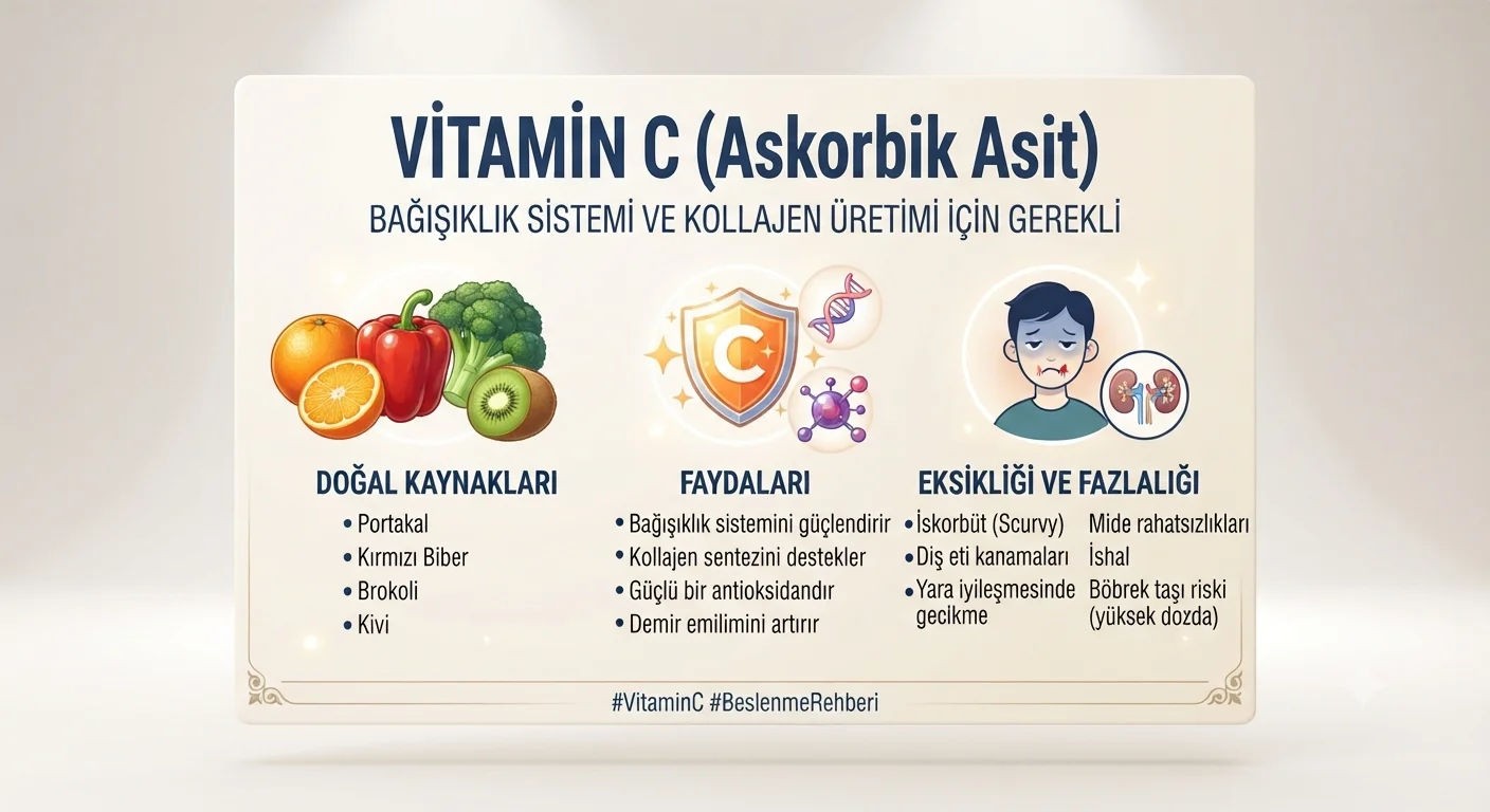 C Vitamini Faydaları ve Zararları